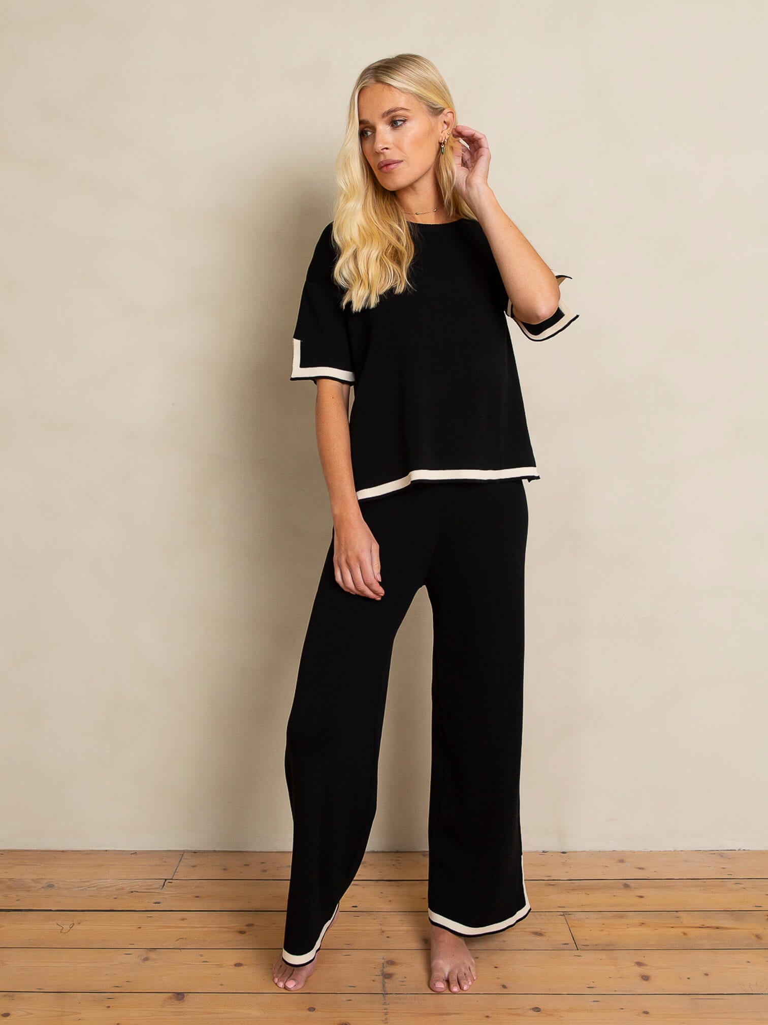 The Soft Wide Leg Loungewear Set - Plush Underwear