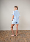 Luxury Blue Striped Women's Pyjama Shorts