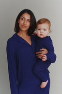 Deep Navy Ribbed Bamboo Pyjamas
