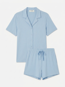 Luxury Blue Striped Women's Pyjama Shorts