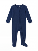 Ribbed Bamboo Sleepsuit in Deep Navy