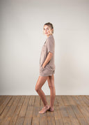 Luxury Taupe Women's Pyjama Shorts Set