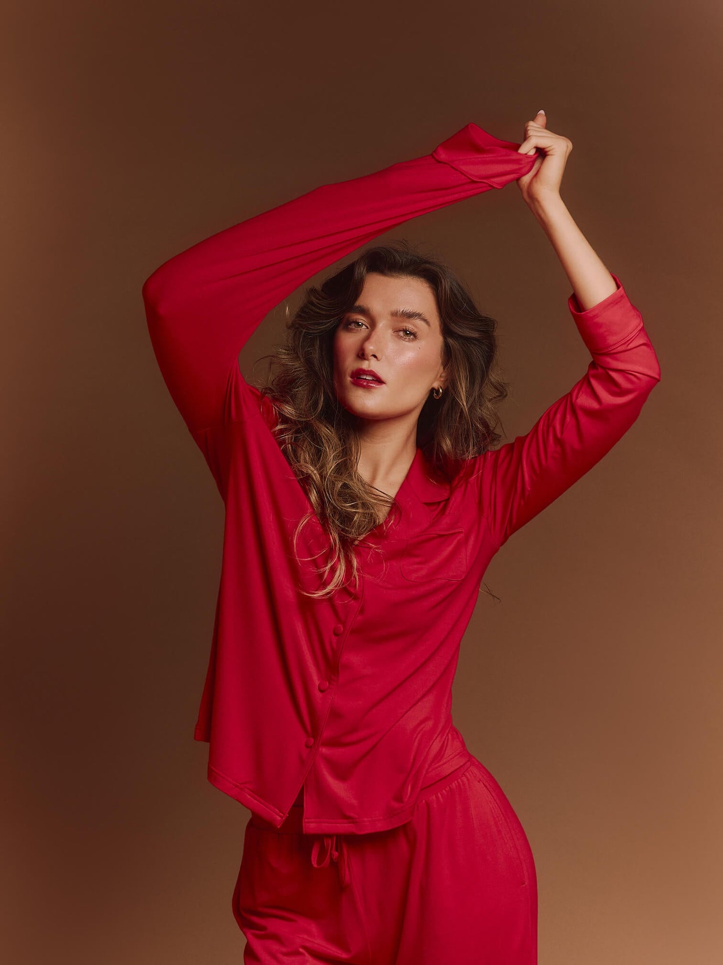 The Luxury Pyjamas in Red - Plush