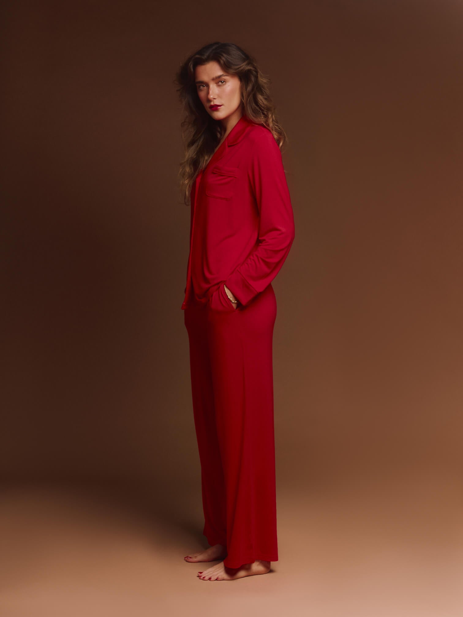 The Luxury Pyjamas in Red - Plush