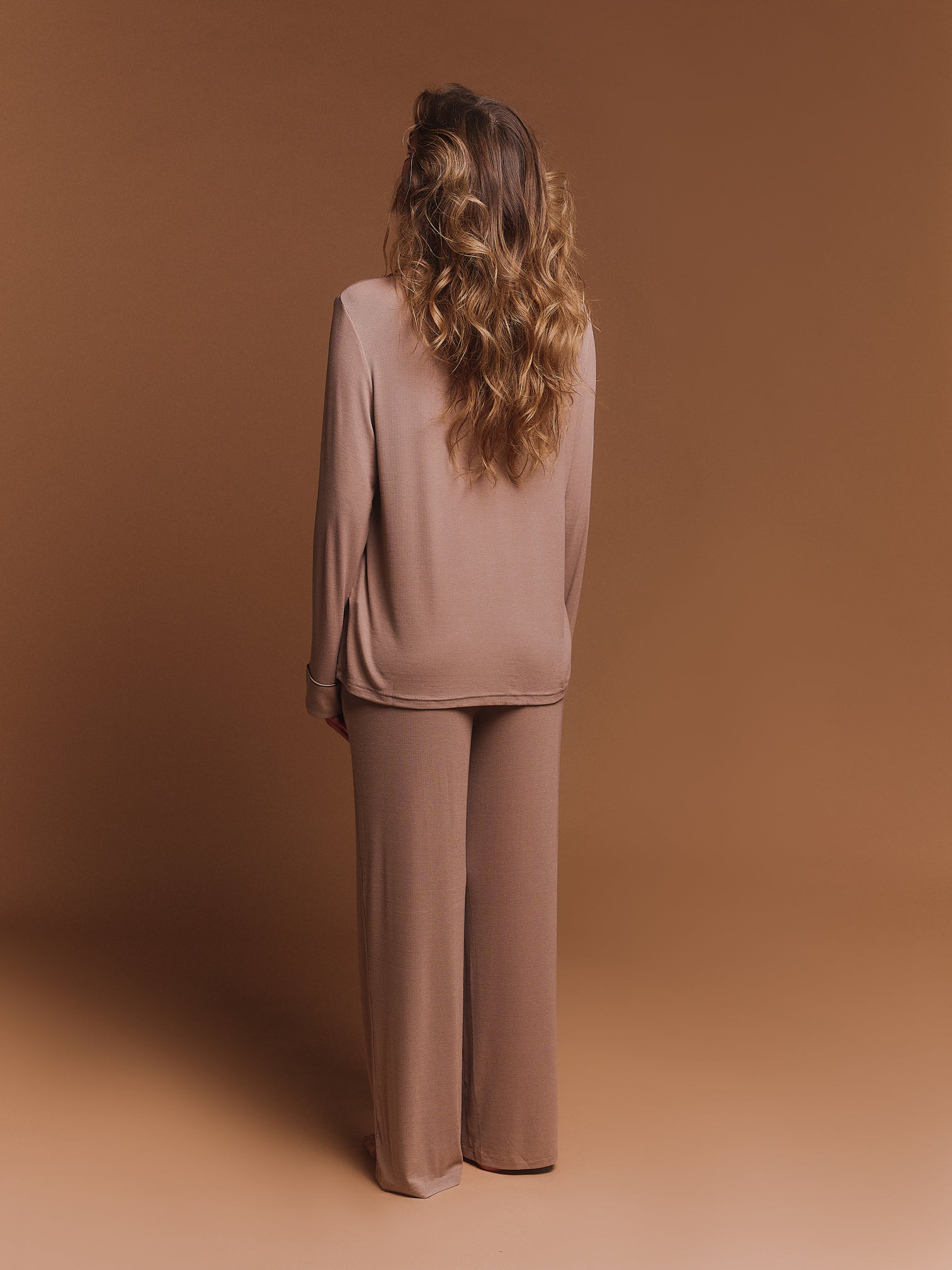 The Luxury Pyjamas in Taupe - Plush