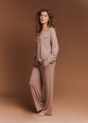 The Luxury Pyjamas in Taupe - Plush