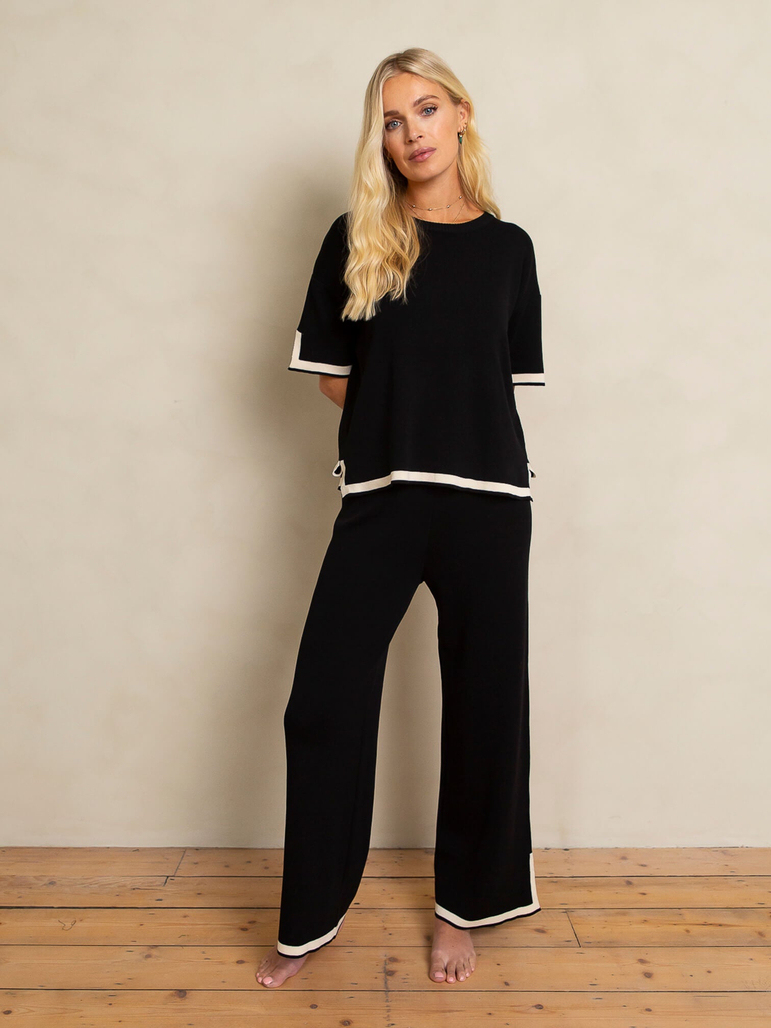 Wide leg lounge wear set sale